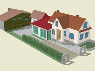 塔纳梅拉的家庭住宅SU模型下载_sketchup草图大师SKP模型