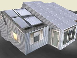 太阳能房屋住宅SU模型下载_sketchup草图大师SKP模型