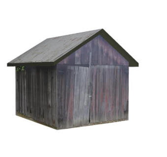 简易木板房屋SU模型下载_sketchup草图大师SKP模型