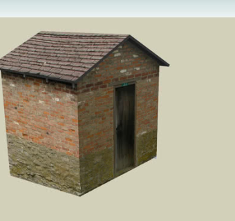 砖石瓦房小平房SU模型下载_sketchup草图大师SKP模型