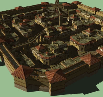 罗马乡镇街巷住宅SU模型下载_sketchup草图大师SKP模型