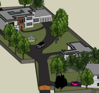 别墅住宅区SU模型下载_sketchup草图大师SKP模型