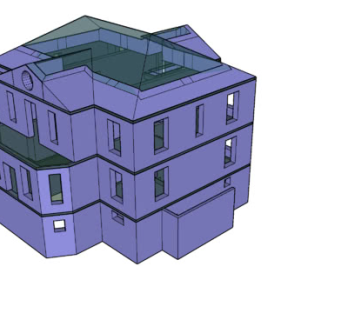 简易三层平房住宅SU模型下载_sketchup草图大师SKP模型