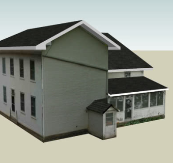 乡村家庭住宅SU模型下载_sketchup草图大师SKP模型