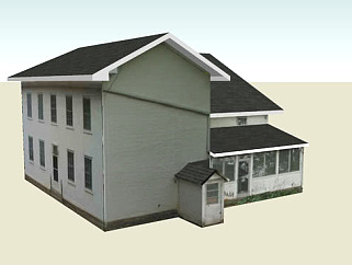 乡村家庭住宅SU模型下载_sketchup草图大师SKP模型