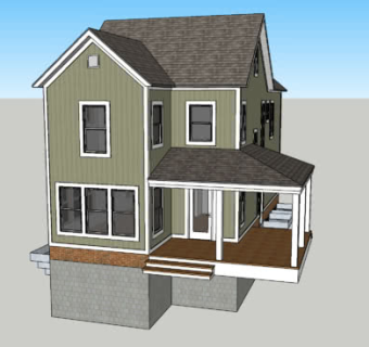 新传统维多利亚风格住宅SU模型下载_sketchup草图大师SKP模型