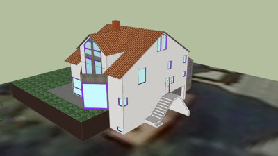 现代家庭住宅SU模型下载_sketchup草图大师SKP模型