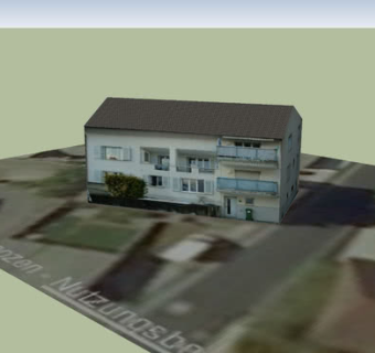 现代三层民用平房SU模型下载_sketchup草图大师SKP模型