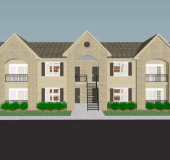 殖民地乡村公寓住宅SU模型下载_sketchup草图大师SKP模型