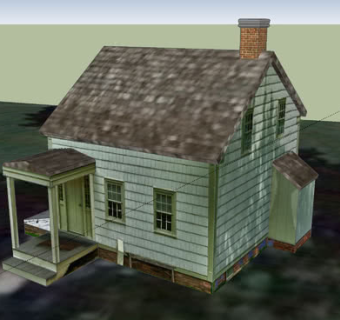 康克林故居房屋SU模型下载_sketchup草图大师SKP模型