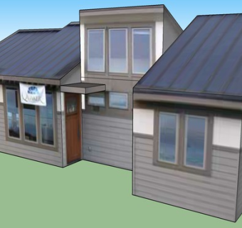 现代太阳能民房SU模型下载_sketchup草图大师SKP模型