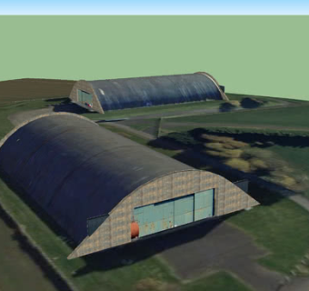 机场机库基地SU模型下载_sketchup草图大师SKP模型