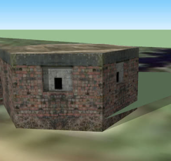 六角砌砖房屋SU模型下载_sketchup草图大师SKP模型