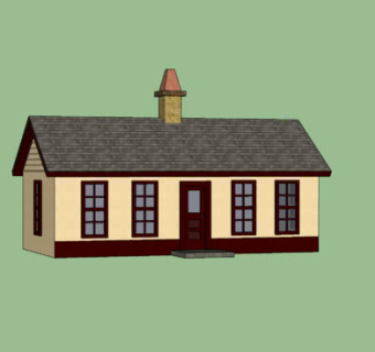 现代烟囱住宅SU模型下载_sketchup草图大师SKP模型