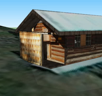 简易小木屋SU模型下载_sketchup草图大师SKP模型