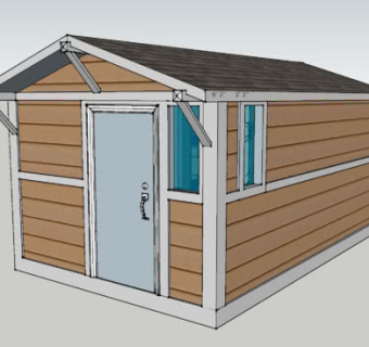 木板瓦房屋舍SU模型下载_sketchup草图大师SKP模型