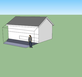 简易房屋小平房SU模型下载_sketchup草图大师SKP模型