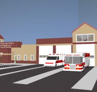 消防部门大楼SU模型下载_sketchup草图大师SKP模型