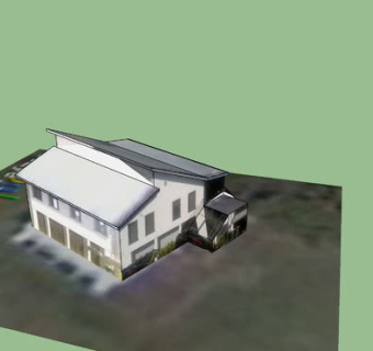 现代化三居室房屋SU模型下载_sketchup草图大师SKP模型