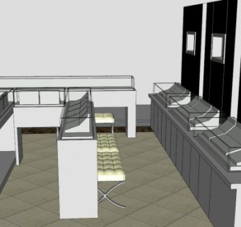 现代珠宝店SU模型下载_sketchup草图大师SKP模型