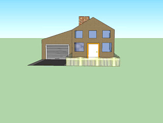 农场风格独立式住宅SU模型下载_sketchup草图大师SKP模型