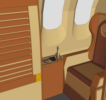 休闲头等舱SU模型下载_sketchup草图大师SKP模型