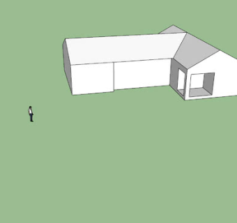简易房屋白模建筑SU模型下载_sketchup草图大师SKP模型