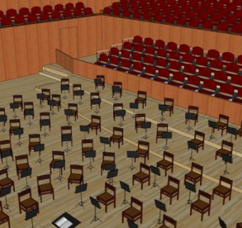 礼堂交响音乐会SU模型下载_sketchup草图大师SKP模型