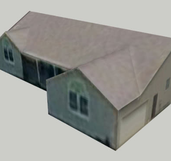 美式简易乡村住宅SU模型下载_sketchup草图大师SKP模型
