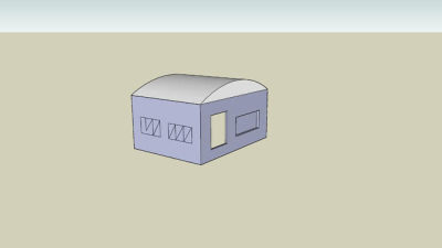 小户型简易房屋草图SU模型下载_sketchup草图大师SKP模型