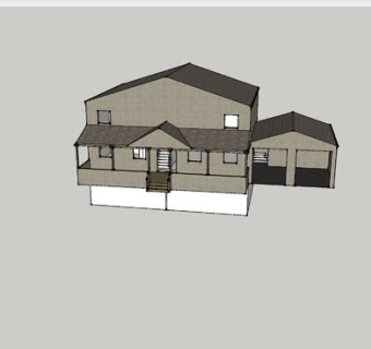 走廊住宅车库独栋SU模型下载_sketchup草图大师SKP模型
