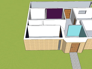 住宅房间户型设计SU模型下载_sketchup草图大师SKP模型