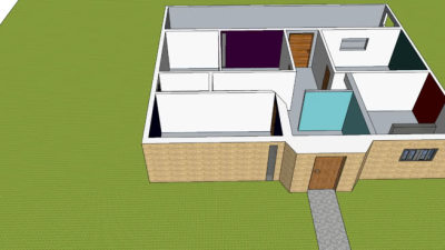 住宅房间户型设计SU模型下载_sketchup草图大师SKP模型