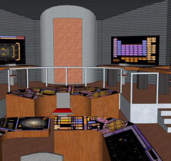 未来星际飞船桥装修SU模型下载_sketchup草图大师SKP模型