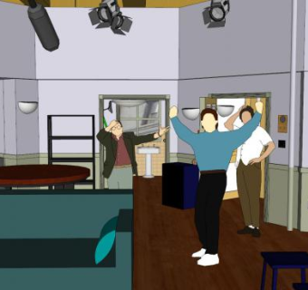 现代盖特休闲区SU模型下载_sketchup草图大师SKP模型