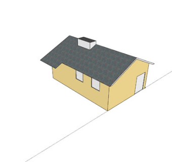 简易瓦屋平房SU模型下载_sketchup草图大师SKP模型