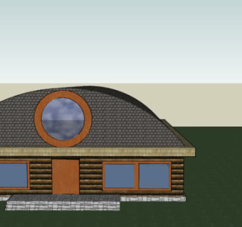 拱形屋顶阁楼住宅SU模型下载_sketchup草图大师SKP模型
