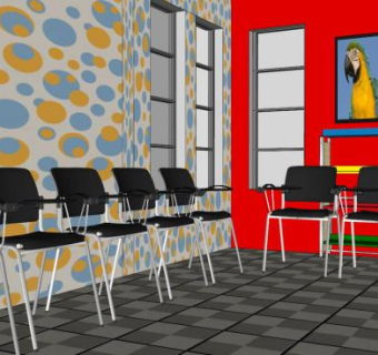 父母儿童研究所SU模型下载_sketchup草图大师SKP模型