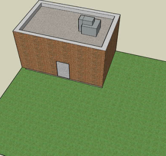 简易平房砖房SU模型下载_sketchup草图大师SKP模型