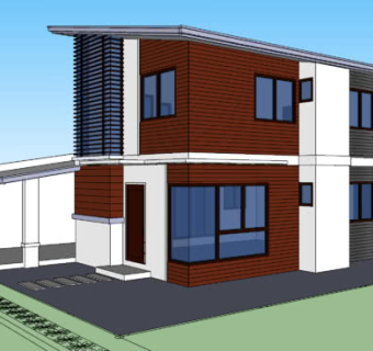 现代复式车棚住宅SU模型下载_sketchup草图大师SKP模型