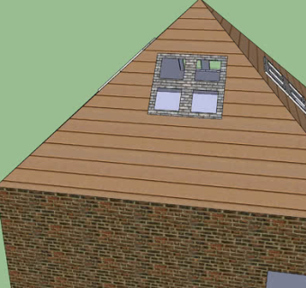 带天窗的砖房SU模型下载_sketchup草图大师SKP模型