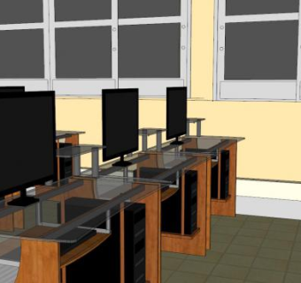 室内装修教室网络SU模型下载_sketchup草图大师SKP模型