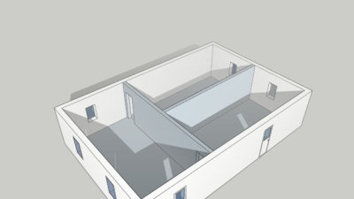 房屋房间隔间设计SU模型下载_sketchup草图大师SKP模型