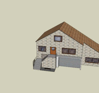 独栋住宅车库SU模型下载_sketchup草图大师SKP模型
