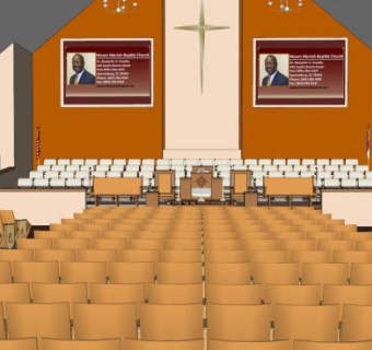 摩利亚浸信会会议SU模型下载_sketchup草图大师SKP模型