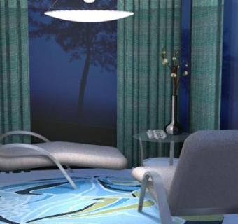 简欧风格室内玻璃装修SU模型下载_sketchup草图大师SKP模型