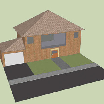 独栋<em>家庭</em>式住宅SU模型下载_sketchup草图大师SKP模型