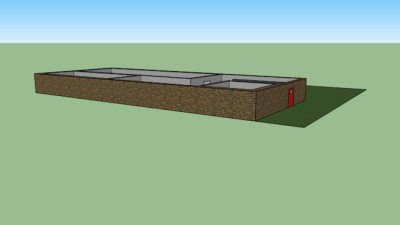 砖房房间户型设计SU模型下载_sketchup草图大师SKP模型