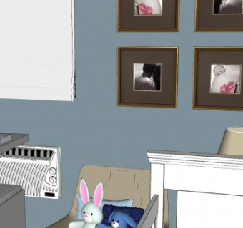 现代托儿所教育SU模型下载_sketchup草图大师SKP模型