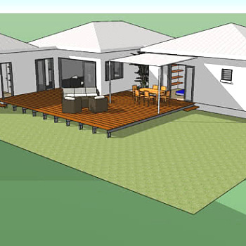 现代庭院住宅SU模型下载_sketchup草图大师SKP模型